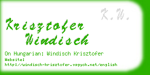 krisztofer windisch business card